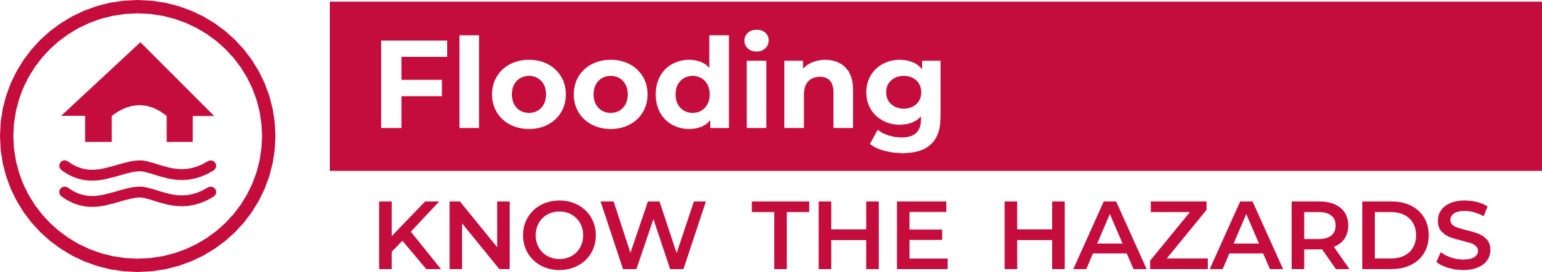 A header icon depicting flooding, along with the page title, "Flooding: Know the Hazards"